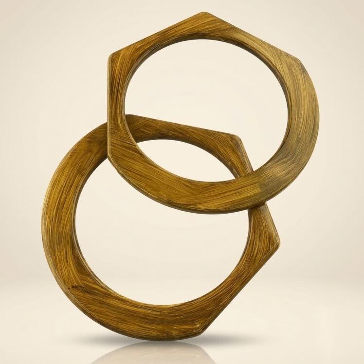دسته چوبی گرده 6ضلعی (جفتی)